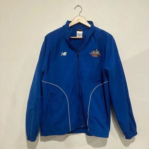 New Balance 2009 Fire San Antonio Blue Windbreaker Jacket Full Zip Adult Small - Picture 1 of 5